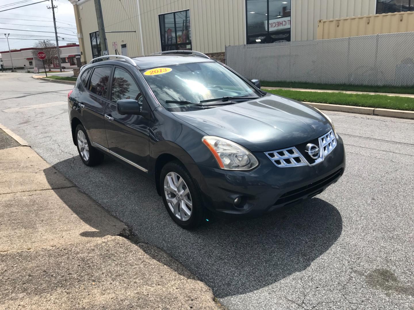 2013 Blue /Gray Nissan Rogue S (JN8AS5MV0DW) with an 2.5 V4 engine, Automatic transmission, located at 577 Chester Pike, Prospect Park, PA, 19076, (610) 237-1015, 39.886154, -75.302338 - Photo#3